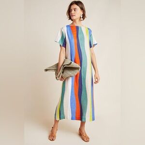 WHIT Multicolor Vertical Stripe Maxi Dress